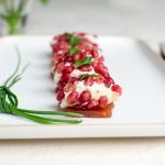 Montadito de membrillo queso y granada